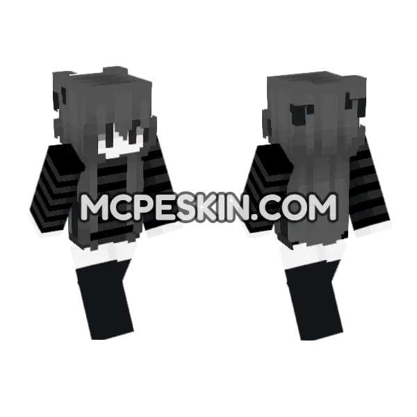 Grey Hoodie Boy, front and back