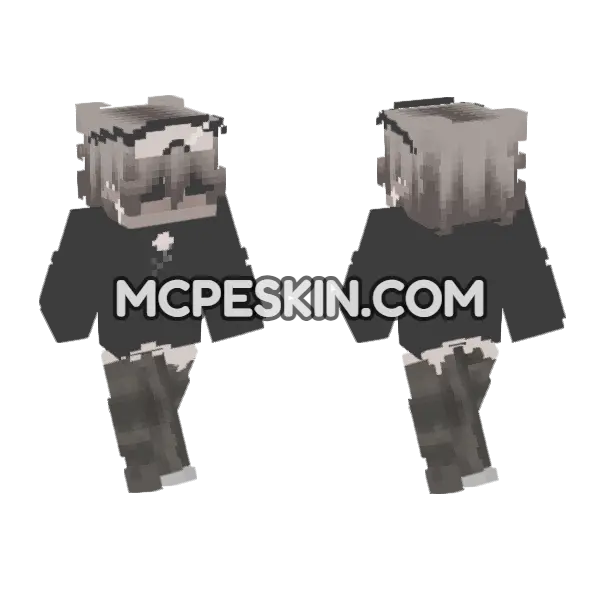 Grey Hoodie Outfit, front and back