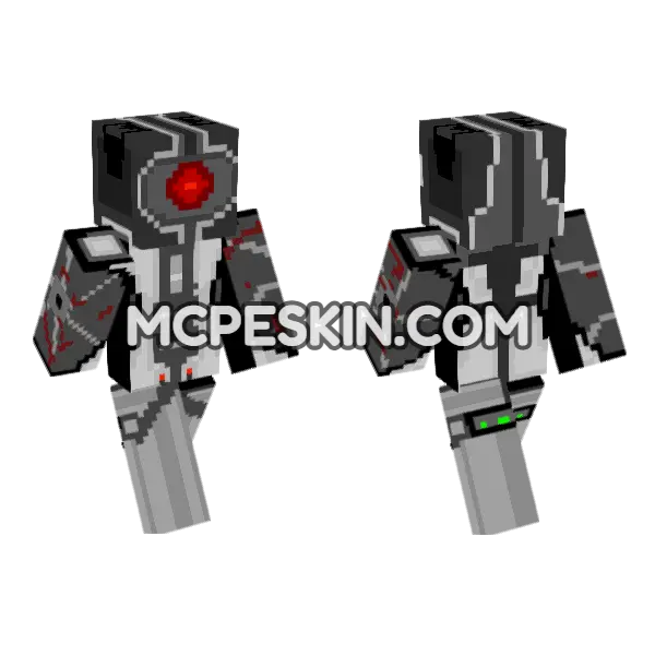 Grey Mech Suit, front and back