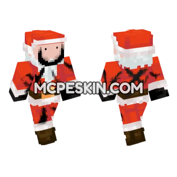 Grim Santa Skin, front and back
