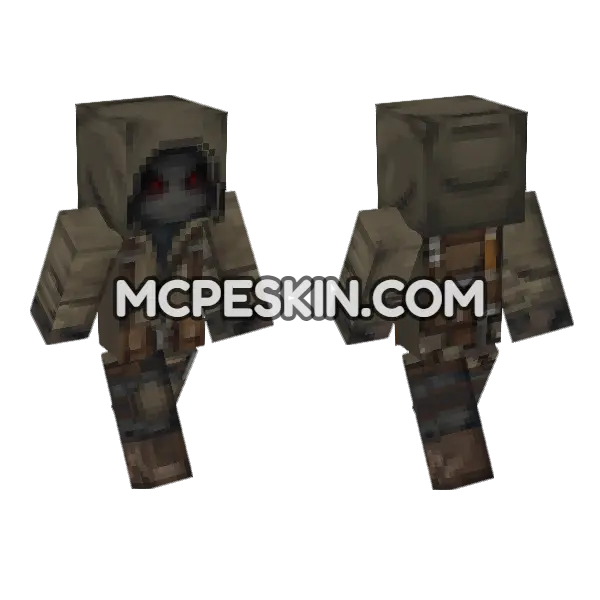 Grit Minecraft Bedrock skin, front and back