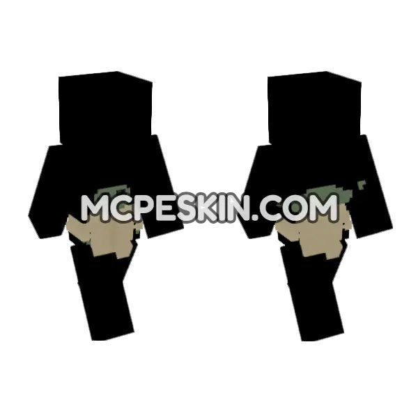 Grogu The Mandalorian Minecraft Bedrock skin, front and back
