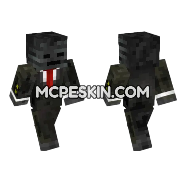 Grox Minecraft Bedrock skin, front and back