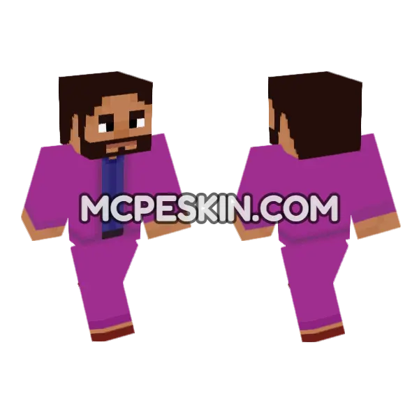 Gta Vice City Npc 6058803 Minecraft Bedrock skin, front and back