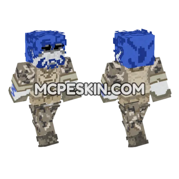 Guest1337 Forsaken Skin Minecraft Bedrock skin, front and back