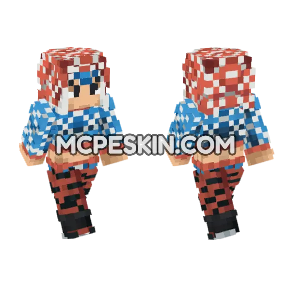Guido Mista Outfit Minecraft Bedrock skin, front and back