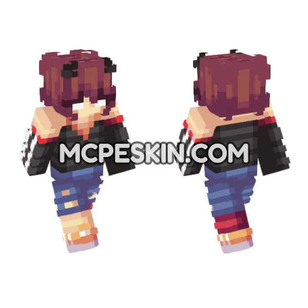 Gwen Minecraft Bedrock skin, front and back