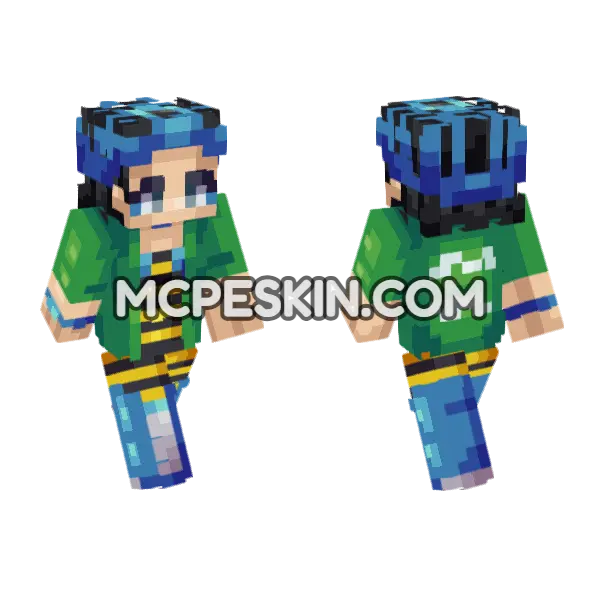 Gwess Minecraft Bedrock skin, front and back