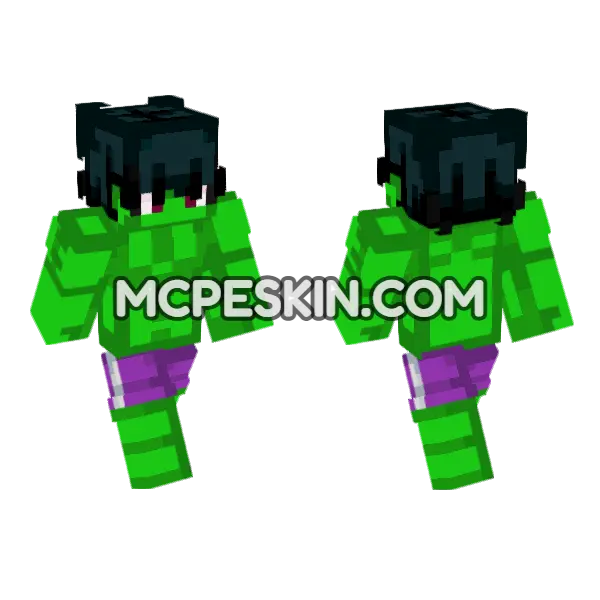 Halk Skin Minecraft Bedrock skin, front and back
