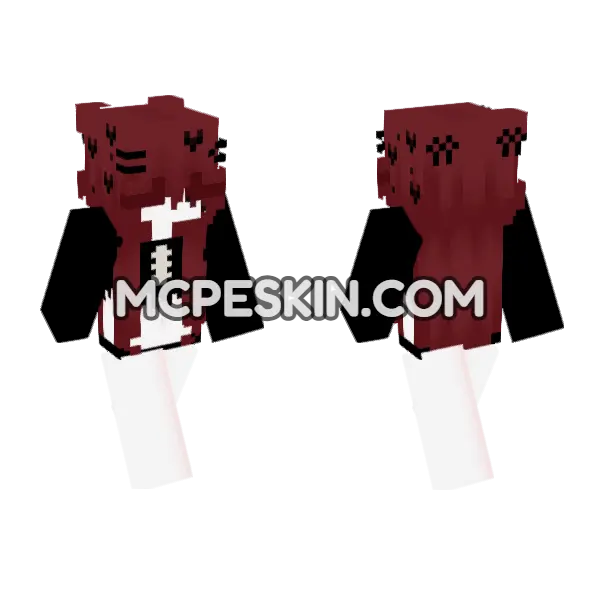 Halloween Vibezz V1 Minecraft Bedrock skin, front and back
