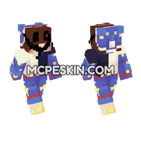 Halloweener Minecraft Bedrock skin, front and back
