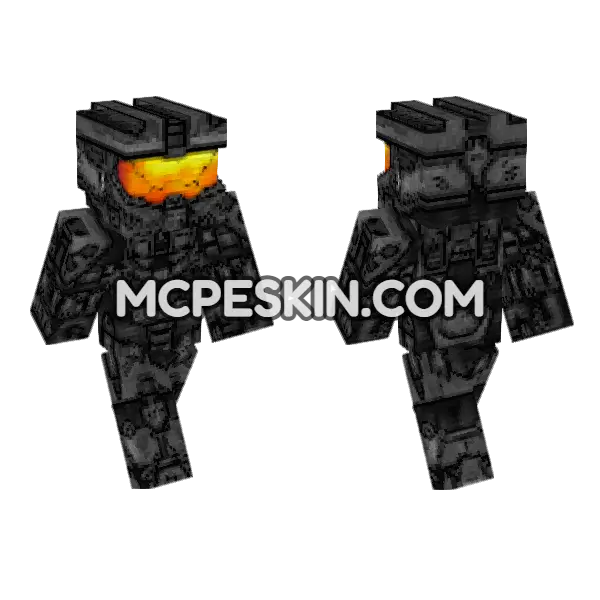 Halo Spartan Armor Minecraft Bedrock skin, front and back