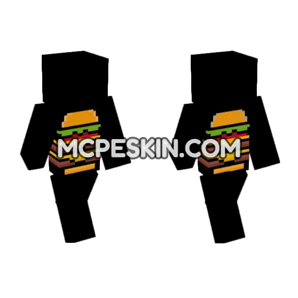 Hamburger Skin Minecraft Bedrock skin, front and back