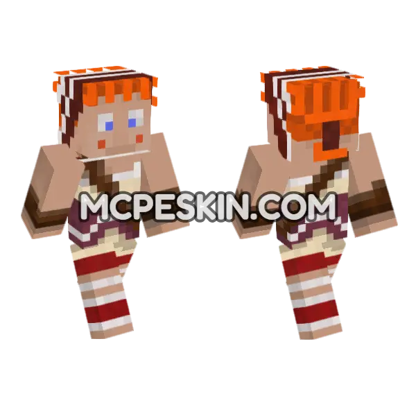 Hammer Time Minecraft Bedrock skin, front and back
