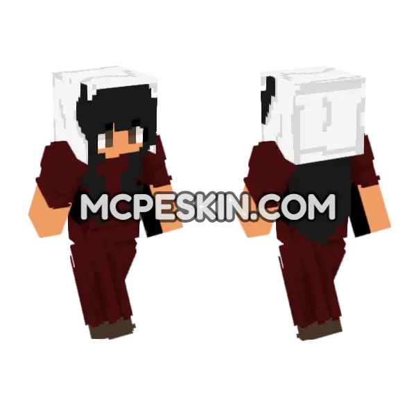 Handmaid Tail Skin Minecraft Bedrock skin, front and back