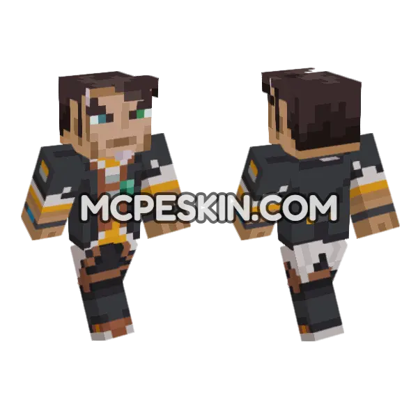 Handsome Jack Skin Minecraft Bedrock skin, front and back