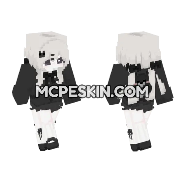 Hd Girl 6863566 Minecraft Bedrock skin, front and back