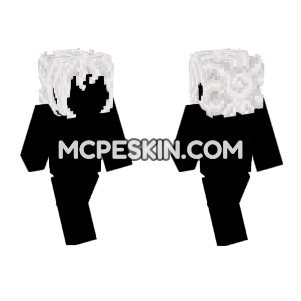 HD Hair Base Updo Minecraft Bedrock skin, front and back