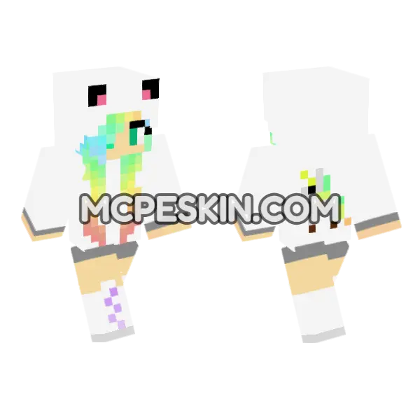 HD Jenny Skin Minecraft Bedrock skin, front and back