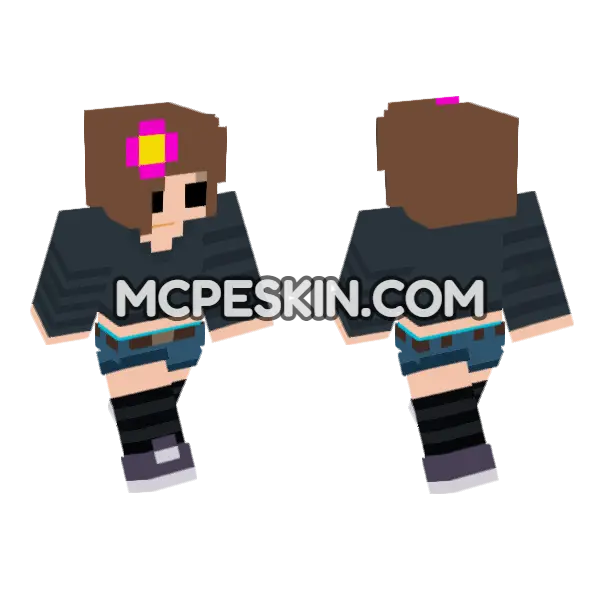 HD Jenny Skin Minecraft Bedrock skin, front and back