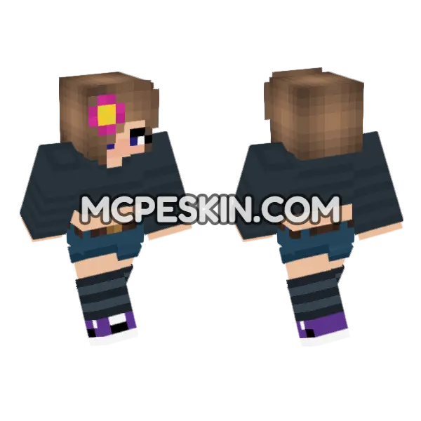 HD Jenny Skin Minecraft Bedrock skin, front and back