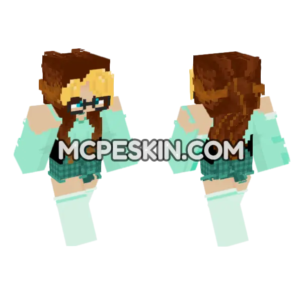 HD Kim Aphmau ASMP Minecraft Bedrock skin, front and back