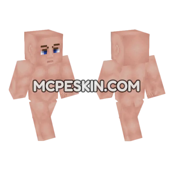 HD Skin Base Male 2 Minecraft Bedrock skin, front and back