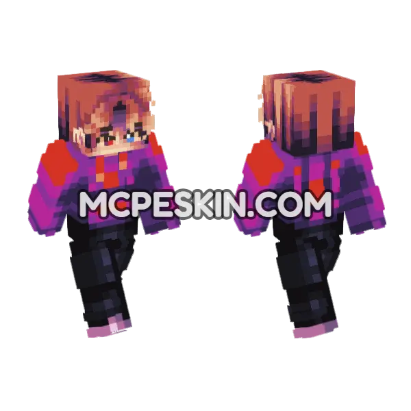 Head First Part 2 Minecraft Bedrock skin, front and back