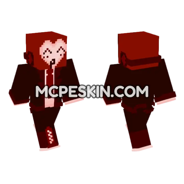 Heart Blob Suit, front and back