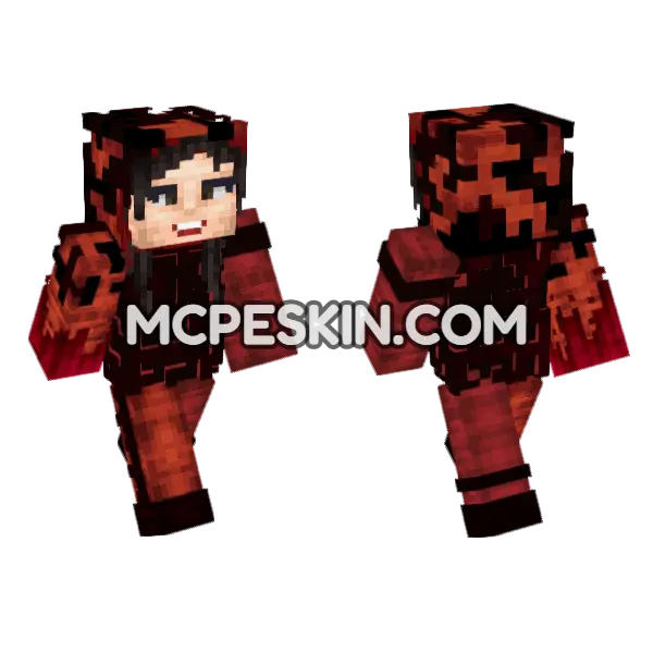 Heartigniter Skin Minecraft Bedrock skin, front and back