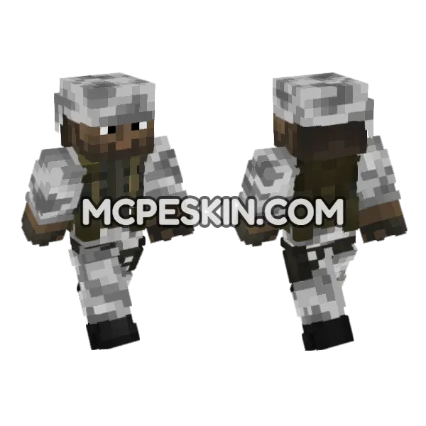 Hecu Half-Life Soldier Minecraft Bedrock skin, front and back