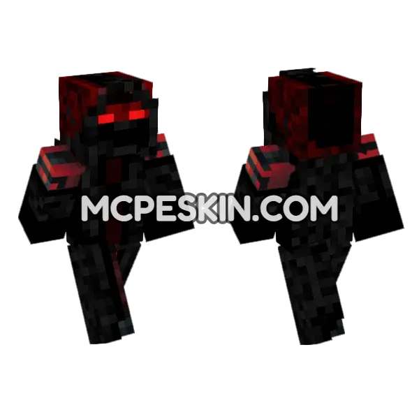 Hell Soldier Minecraft Bedrock skin, front and back