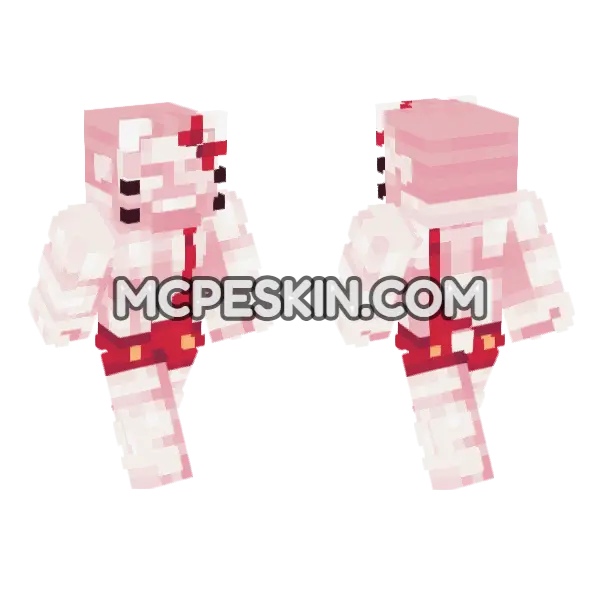 Hello Kitty Minecraft Bedrock skin, front and back
