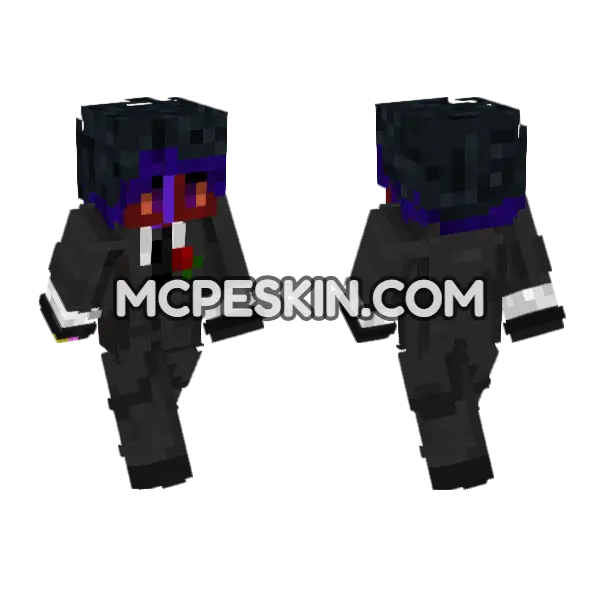 Hendrix Suite Minecraft Bedrock skin, front and back