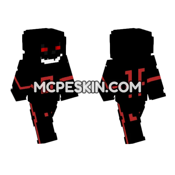 Hermandad Oscura Minecraft Bedrock skin, front and back
