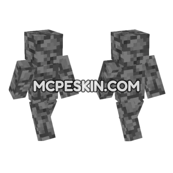 Hide Skin 6 Minecraft Bedrock skin, front and back