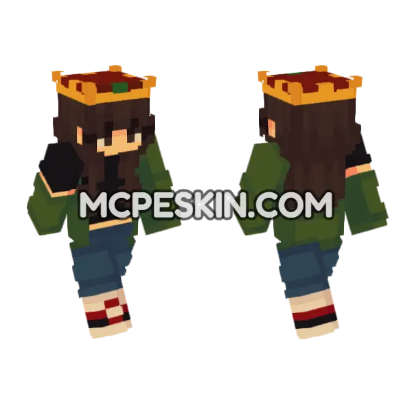 Hillary Alex Minecraft Bedrock skin, front and back