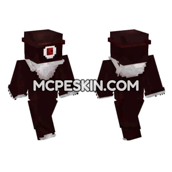 Hitotsume Sama Literary Nonsense Minecraft Bedrock skin, front and back