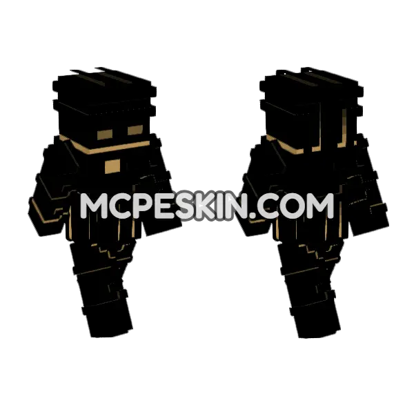 Hollowed Skin Minecraft Bedrock skin, front and back