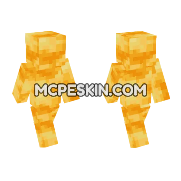 Honey Block Minecraft Bedrock skin, front and back