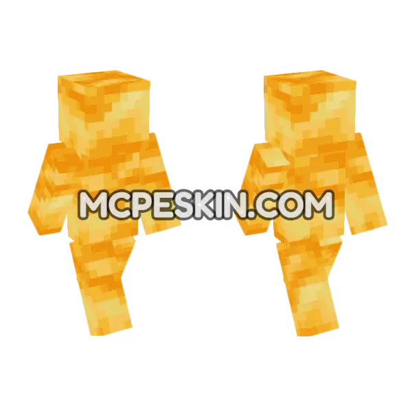 Honey Block Skin Minecraft Bedrock skin, front and back
