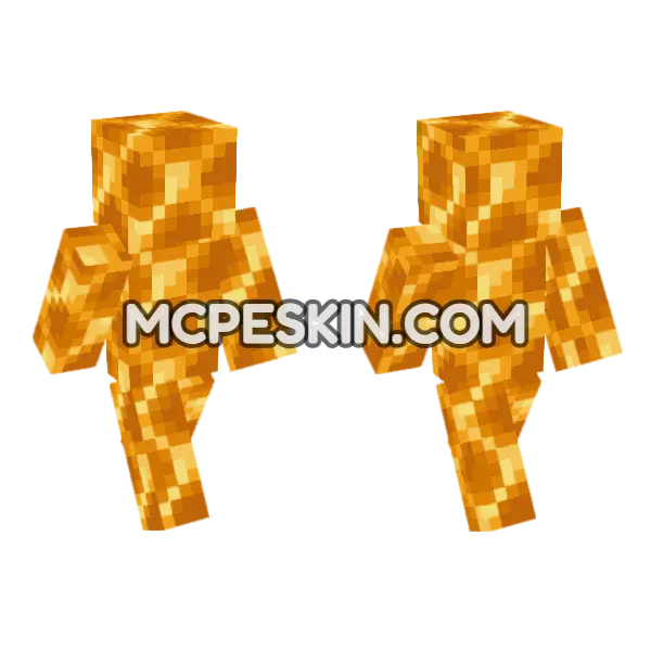 Honeycomb Block Skin Minecraft Bedrock skin, front and back