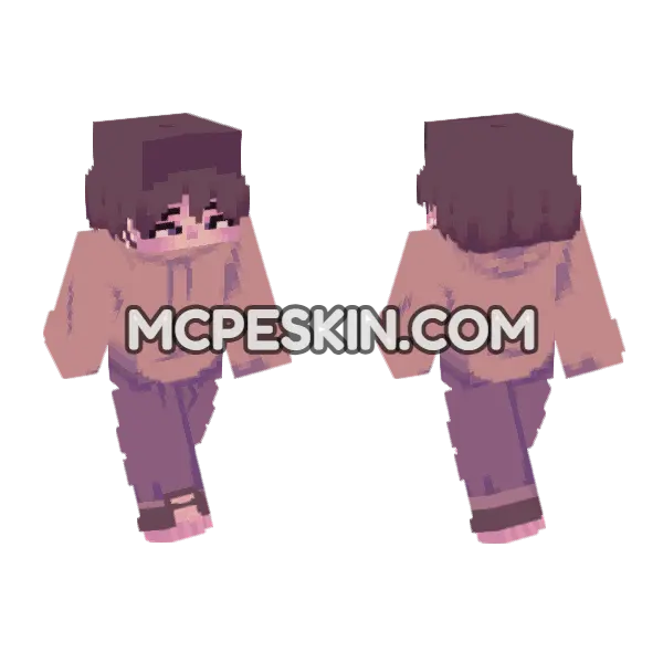 Hoodie Boy Minecraft Bedrock skin, front and back