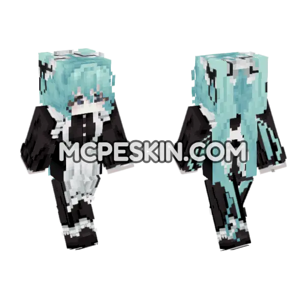 Hopes Maid Minecraft Bedrock skin, front and back