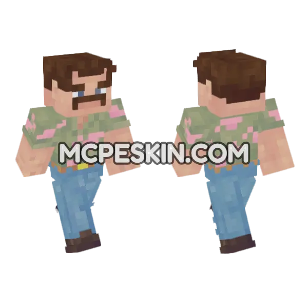 Hopper Season 3 Minecraft Bedrock skin, front and back