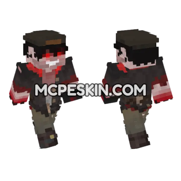 Horror Granny Skin 10 Minecraft Bedrock skin, front and back