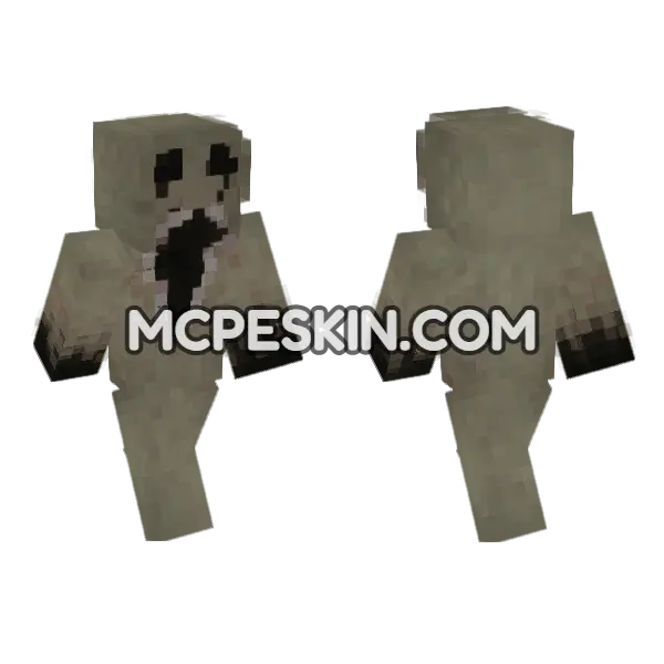 Horror Granny Skin 13 Minecraft Bedrock skin, front and back