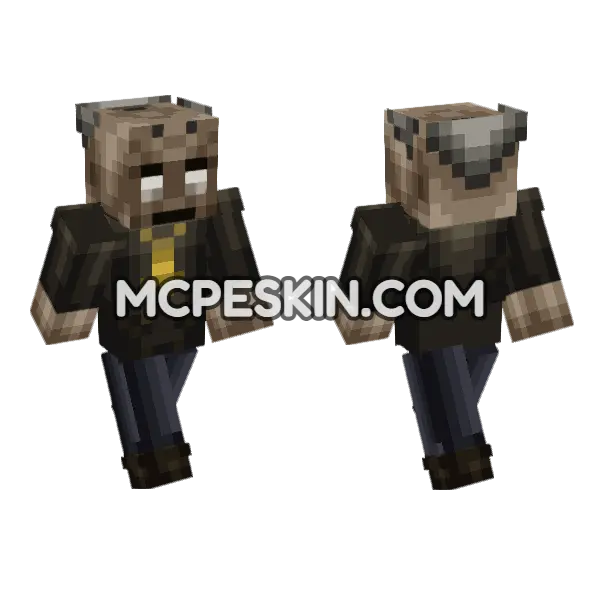 Horror Granny Skin 2 Minecraft Bedrock skin, front and back