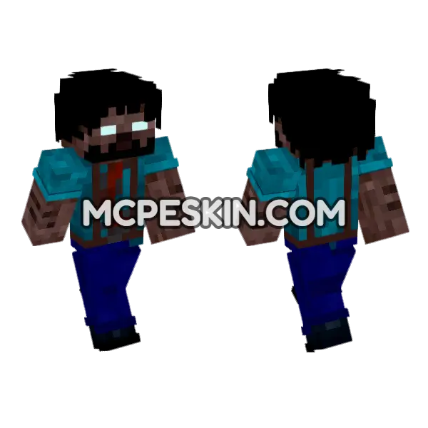 Horror Granny Skin Minecraft Bedrock skin, front and back