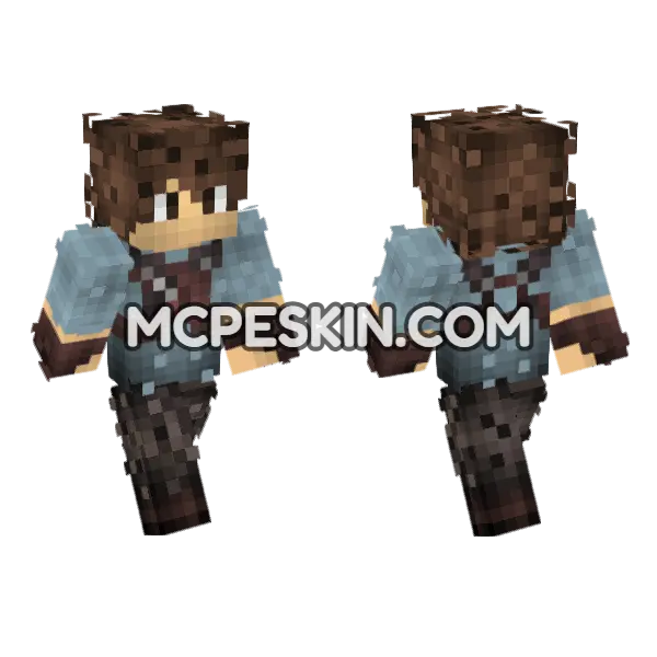 Horror Granny Skin 5 Minecraft Bedrock skin, front and back